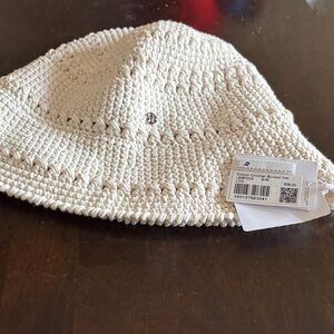 Lululemon Cream Crochet Bucket Hat